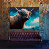 Highland Cow Abstract 1 Wall Art
