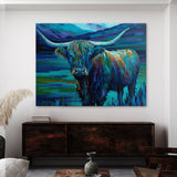 Highland Cow Abstract 22 Wall Art