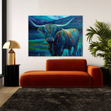Highland Cow Abstract 22 Wall Art
