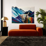 Highland Cow Abstract 3 Wall Art