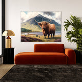 Highland Cow Landscape 14 Wall Art
