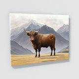 Highland Cow Mountain 23 Wall Art