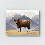 Highland Cow Mountain 23 Wall Art