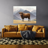 Highland Cow Mountain 23 Wall Art