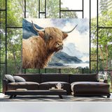 Highland Cow Realistic 6 Wall Art