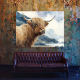 Highland Cow Realistic 6 Wall Art