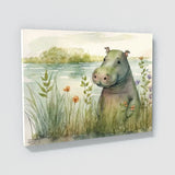 Hippopotamus Cute Hippo 5 Wall Art