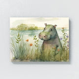 Hippopotamus Cute Hippo 5 Wall Art