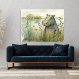 Hippopotamus Cute Hippo 5 Wall Art