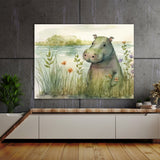 Hippopotamus Cute Hippo 5 Wall Art