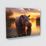 Hippopotamus Realistic Hippo 2 Wall Art