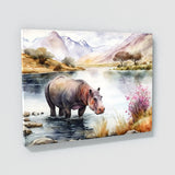 Hippopotamus Realistic Hippo 8 Wall Art