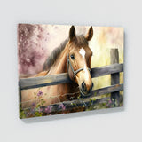 Horse Fence Cute Detailed 20 Wall Art