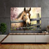 Horse Fence Cute Detailed 20 Wall Art
