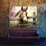 Horse Fence Cute Detailed 20 Wall Art