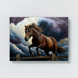 Horse Fence Sky 8 Wall Art