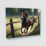 Horse Gallop Field Fence 18 Wall Art