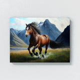 Horse Galloping Mountain 25 Wall Art