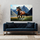 Horse Galloping Mountain 25 Wall Art