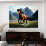 Horse Galloping Mountain 25 Wall Art