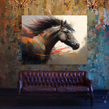 Horse Motion Brushstrokes 38 Wall Art