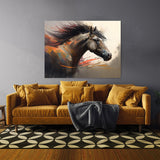 Horse Motion Brushstrokes 38 Wall Art