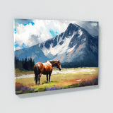 Horse Vibrant Meadow Mountain 14 Wall Art