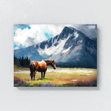 Horse Vibrant Meadow Mountain 14 Wall Art