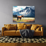 Horse Vibrant Meadow Mountain 14 Wall Art