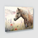 Horse Wildflower Cute 3 Wall Art