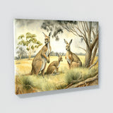 Kangaroo Family Scene 11 Wall Art