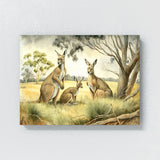 Kangaroo Family Scene 11 Wall Art