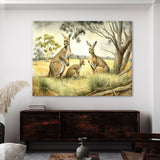 Kangaroo Family Scene 11 Wall Art