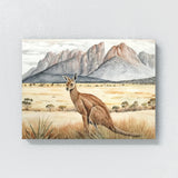 Kangaroo Grass Mountains 17 Wall Art