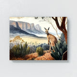 Kangaroo Realistic Landscape 10 Wall Art