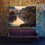 Leopard Atmospheric Scene 38 Wall Art