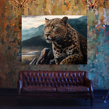 Leopard Atmospheric Scene 6 Wall Art