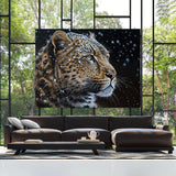 Leopard Atmospheric Snow 20 Wall Art