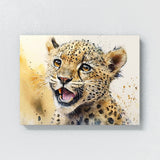 Leopard Cute Expression 44 Wall Art