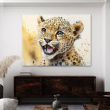 Leopard Cute Expression 44 Wall Art