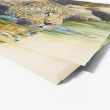 Leopard Drinking Stream 16 Wall Art