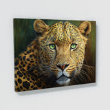 Leopard Portrait Green 2 Wall Art