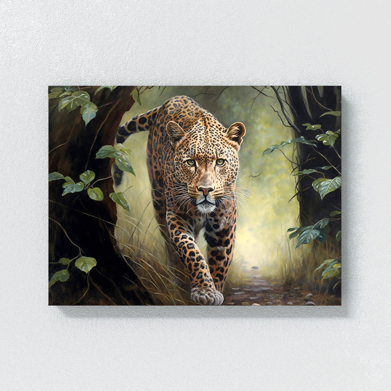 Leopard Realistic Forest 3 Wall Art