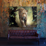 Leopard Realistic Forest 3 Wall Art