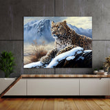 Leopard Realistic Snow 27 Wall Art