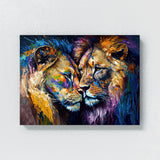 Lion Affection Display Behavior 55 Wall Art