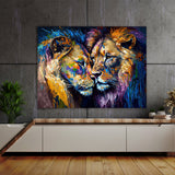 Lion Affection Display Behavior 55 Wall Art
