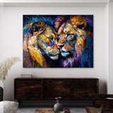 Lion Affection Display Behavior 55 Wall Art