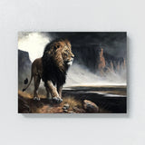 Lion Atmospheric Rocky Mountain 5 Wall Art