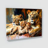 Lion Family Bonding 32 Wall Art